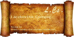 Laczkovits Csongor névjegykártya